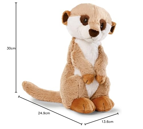 NICI Kuscheltier Erdmännchen 30 cm – flauschiges Plüschtier in Beige, Stofftier Geschenk für Babys & Kinder